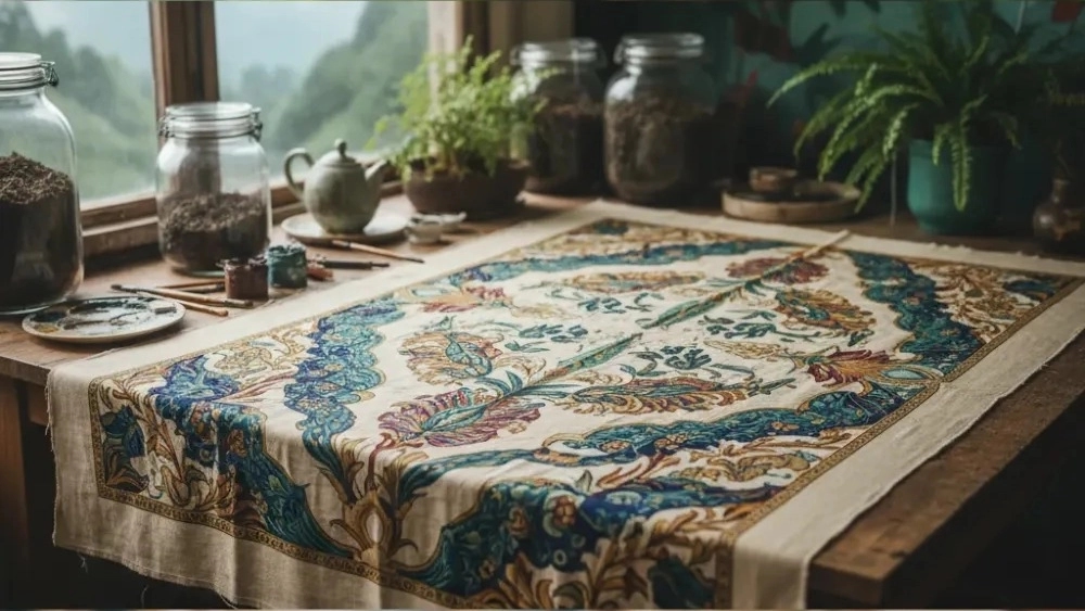 خرید نقاشی روی پارچه خاص و سفارشی در لاهیجان فاطمه جنابی